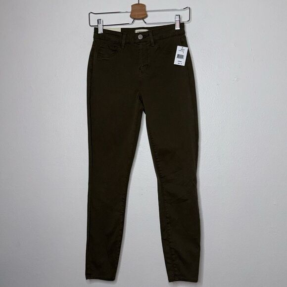 L'agence Margot High Rise Skinny Taille Haute Etroit in  Olive night Size 24 - Picture 1 of 10